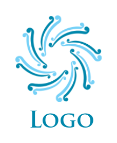 energy logo abstract ornamental water shape