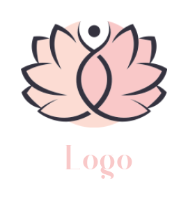 generate a spa logo abstract person with lotus
