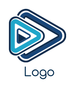 design a media logo abstract play icons - logodesign.net