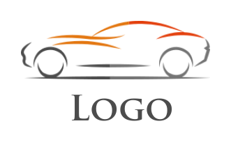 generate an auto dealer logo abstract race car