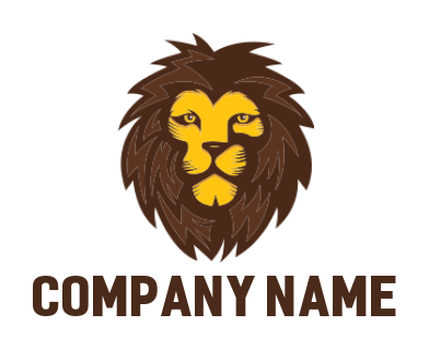 animal logo icon abstract serious lion face