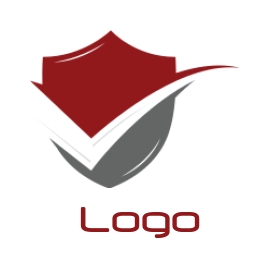 make a security logo of shield with check mark