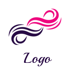 arts logo abstract swoosh forming ribbon