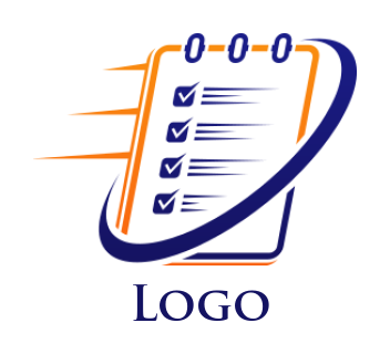 accounting logo financial paper in swoosh