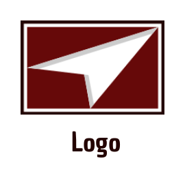 make an advertising logo arrow in rectangle - logodesign.net