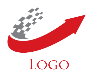 create a marketing logo of an arrow marketing