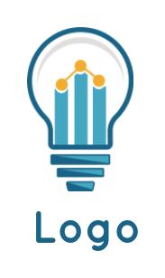 create a marketing logo bar graph inside light bulb - logodesign.net