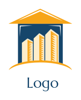 make a finance logo bars in bank building - logodesign.net