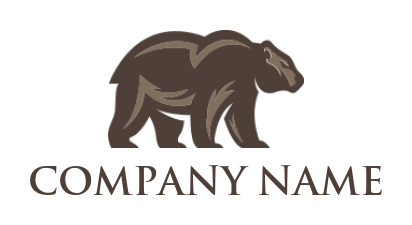 create an animal logo bear walking - logodesign.net