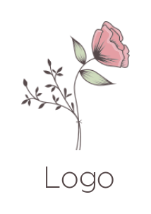 beauty logo beautiful artistic retro rose