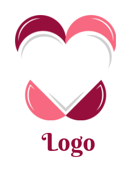 design a dating logo bra in shape of heart 