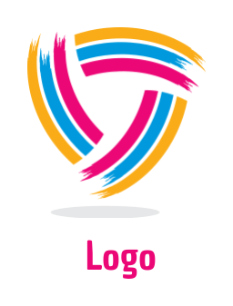 arts logo maker brush shield - logodesign.net