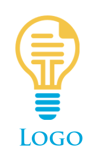 IT logo template bulb newspaper