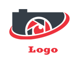 photography logo camera icon with lens shutter