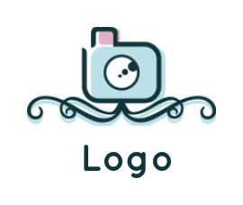 photography logo maker camera with ornaments - logodesign.net