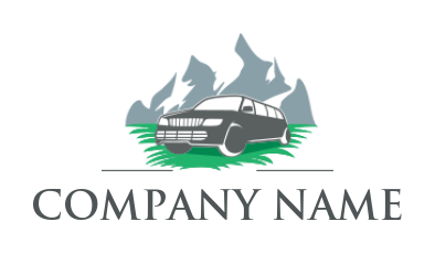 transportation logo car in mountain