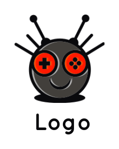 games logo icon cartoon with antenna controller