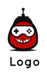 make a games logo maker cartoon with gaming pad