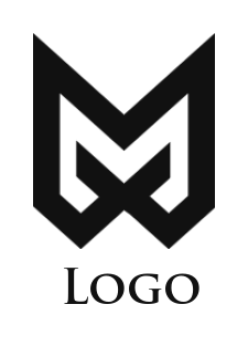 design a Letter M logo forming celtic