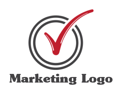 design a marketing logo check mark in line circle tax consultant