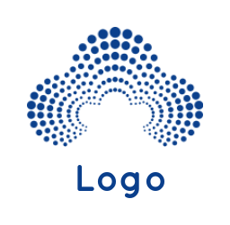 generate an internet logo circles dots in shape of cloud - logodesign.net