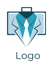 employment logo template collar and tie merged in briefcase