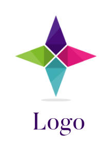 make an advertising logo image colorful 3D star