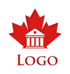 make a law firm logo court house red maple leaf