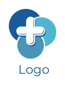 medical logo image cross in overlapping circles - logodesign.net