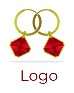 create a jewelry logo crystal diamond earrings