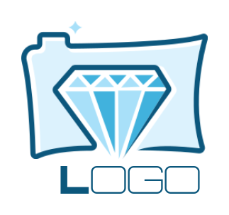  photography logo of diamond inside the camera