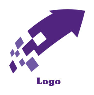 marketing logo of a digital arrow going upward