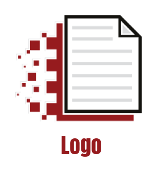 make a publishing logo digital paper with pixels