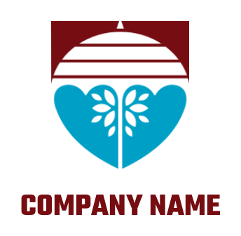 make an insurance logo dish with heart in shield - logodesign.net