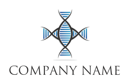 medical logo maker DNA plus symbol - logodesign.net