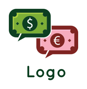  investment logo dollar and pound inside bubble