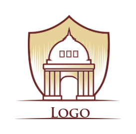 attorney logo dome court building merged shield