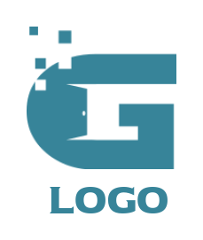 Letter G logo online with pixels
