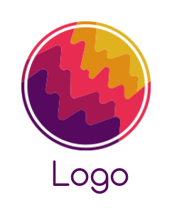 arts logo maker dripping colors in circle