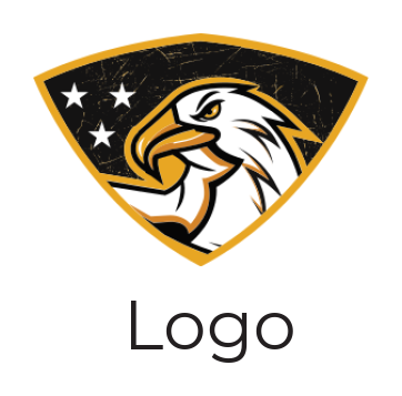 make a pet logo eagle and stars inside shield
