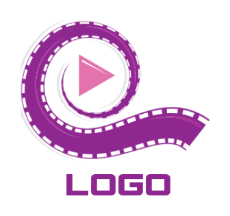 create a media logo film swoosh with play button