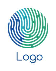 employment logo icon finger prints in circle - logodesign.net
