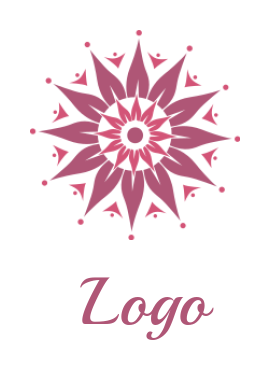 generate an arts logo with a floral ornament