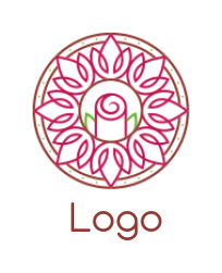 make a spa logo ornamental mandala
