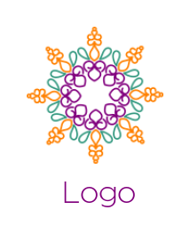 generate a beauty logo floral pattern mandala