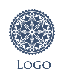 design a spa logo floral pattern mandala badge 