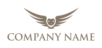 make an animal logo flying owl - logodesign.net