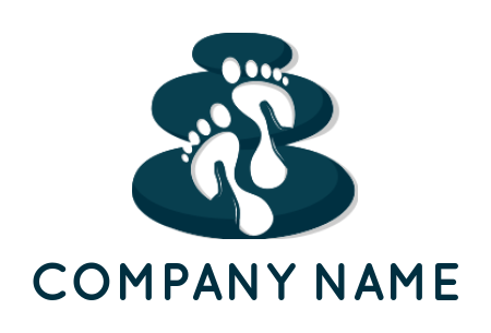 make a spa logo foot prints on zen stones - logodesign.net