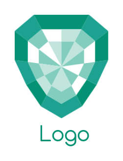 generate a gemstones logo gem in shield shape