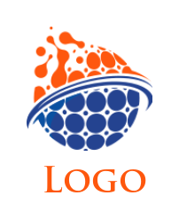 design a research logo globe made of DNA and circles - logodesign.net